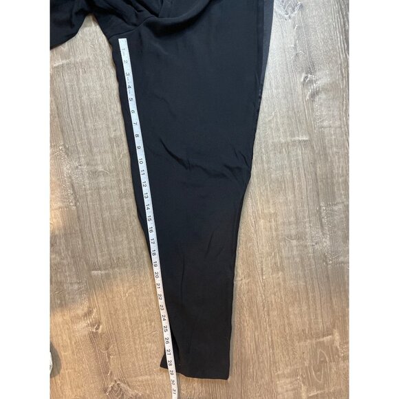 Vintage 90s Aziz Collection Black Pleated Tuxedo Satin Trim Pants Sz 6 - Picture 8 of 11